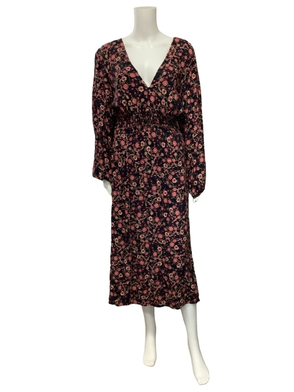 Self Contrast Maxi Length Dress Size: L